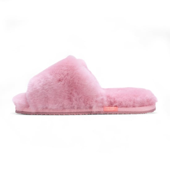 Pantuflas de piel de oveja para mujer, cálidas, rosas, de invierno - Nordic - Image 4