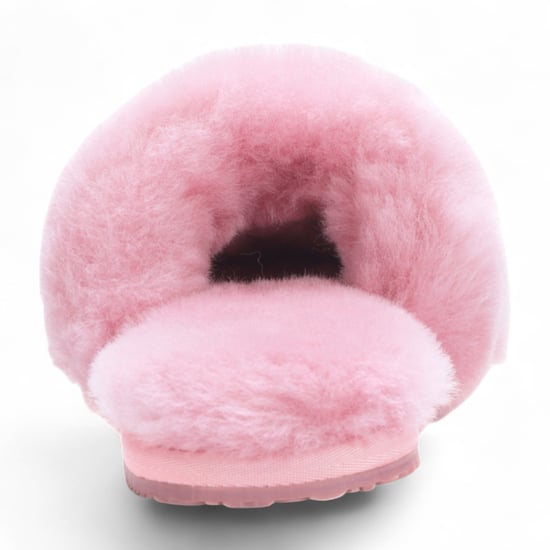 Pantuflas de piel de oveja para mujer, cálidas, rosas, de invierno - Nordic - Image 5