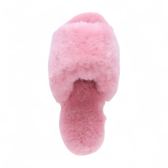 Pantuflas de piel de oveja para mujer, cálidas, rosas, de invierno - Nordic - Image 6