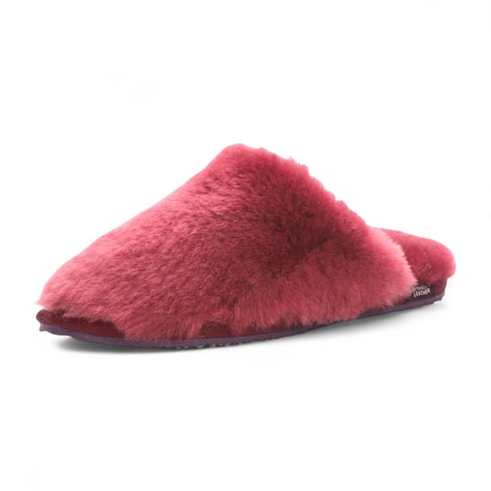 Pantuflas de piel de oveja para mujer, cálidas, color burdeos, estilo mule de invierno - Aurora - Image 5