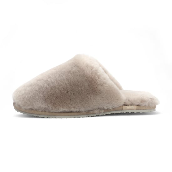 Pantuflas de piel de oveja para mujer, color topo, cálidas, de invierno - Aurora - Image 4