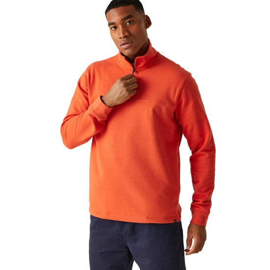 Regatta Mens Agilno Half Zip Fleece Top (Rusty Orange) - Image 4