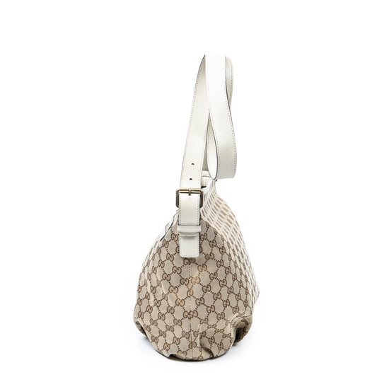 Gucci Front Zip Messenger  en Beige Lienzo - Image 3