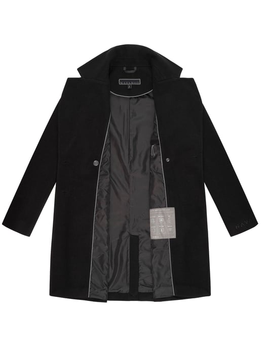 Navahoo Frostjuwel abrigo de entretiempo para mujer con diseño elegante a rayas - Image 4