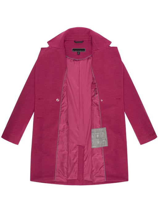 Navahoo Frostjuwel abrigo de entretiempo para mujer con diseño elegante a rayas - Image 4