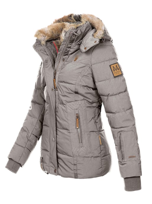 Chaqueta de invierno Marikoo Nekoo para mujer con capucha de pelo sintético y forro de borreguito - Image 2