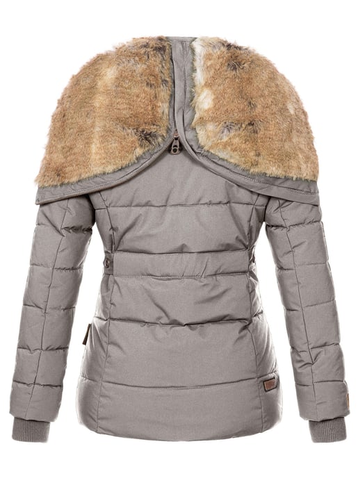 Chaqueta de invierno Marikoo Nekoo para mujer con capucha de pelo sintético y forro de borreguito - Image 4
