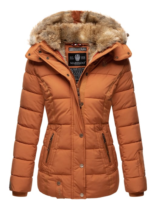 Chaqueta de invierno Marikoo Nekoo para mujer con capucha de pelo sintético y forro de borreguito - Image 1