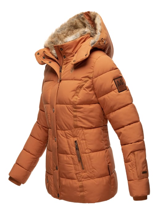 Chaqueta de invierno Marikoo Nekoo para mujer con capucha de pelo sintético y forro de borreguito - Image 3