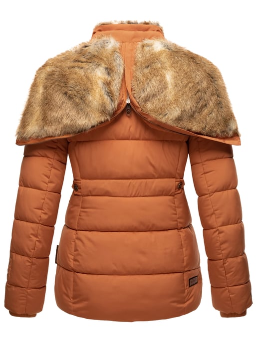 Chaqueta de invierno Marikoo Nekoo para mujer con capucha de pelo sintético y forro de borreguito - Image 5