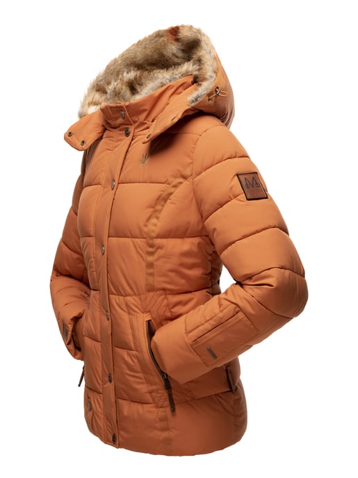 Chaqueta de invierno Marikoo Nekoo para mujer con capucha de pelo sintético y forro de borreguito - Image 6