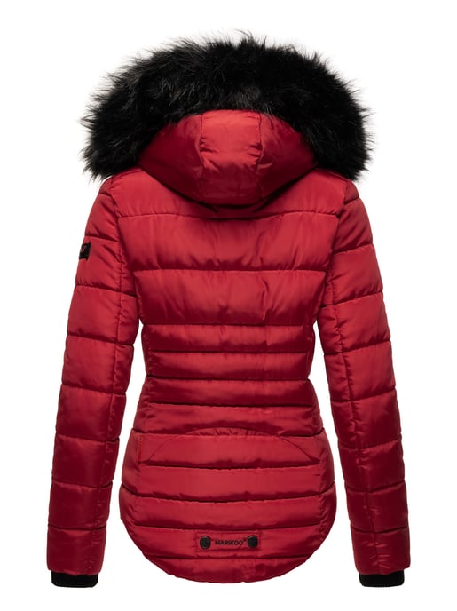Chaqueta de invierno Marikoo Lotusblüte para mujer con forro de borreguito y cuello de pelo sintético - Image 5