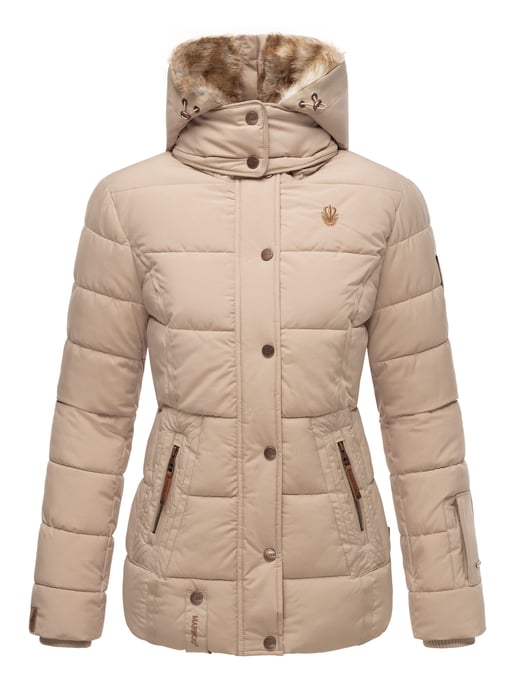 Chaqueta de invierno Marikoo Nekoo para mujer con capucha de pelo sintético y forro de borreguito - Image 2