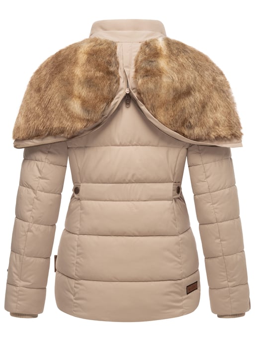 Chaqueta de invierno Marikoo Nekoo para mujer con capucha de pelo sintético y forro de borreguito - Image 5