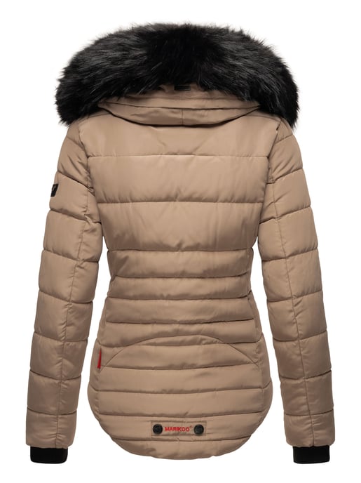 Chaqueta de invierno Marikoo Lotusblüte para mujer con forro de borreguito y cuello de pelo sintético - Image 5