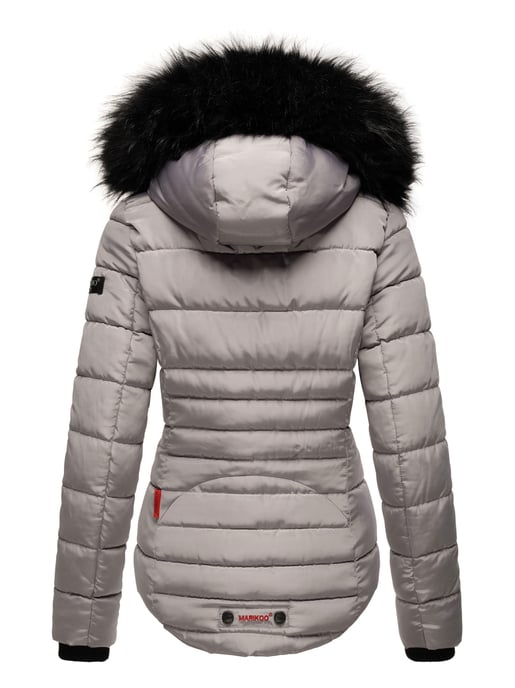 Chaqueta de invierno Marikoo Lotusblüte para mujer con forro de borreguito y cuello de pelo sintético - Image 5