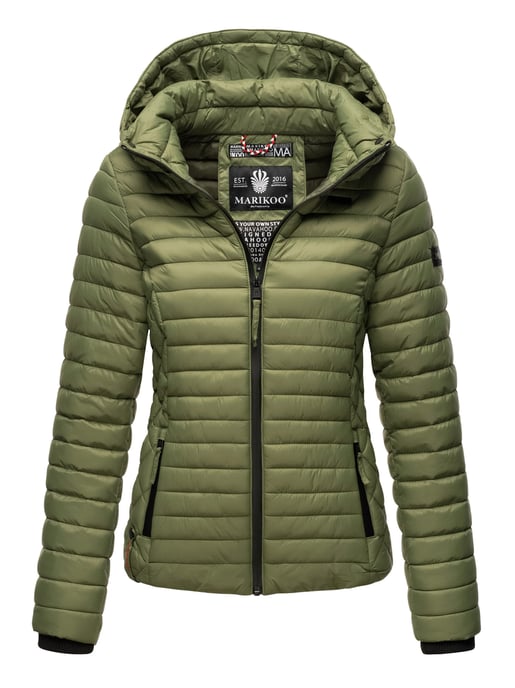Chaqueta acolchada Marikoo Samtpfote para mujer con capucha desmontable y puños de canalé - Image 1