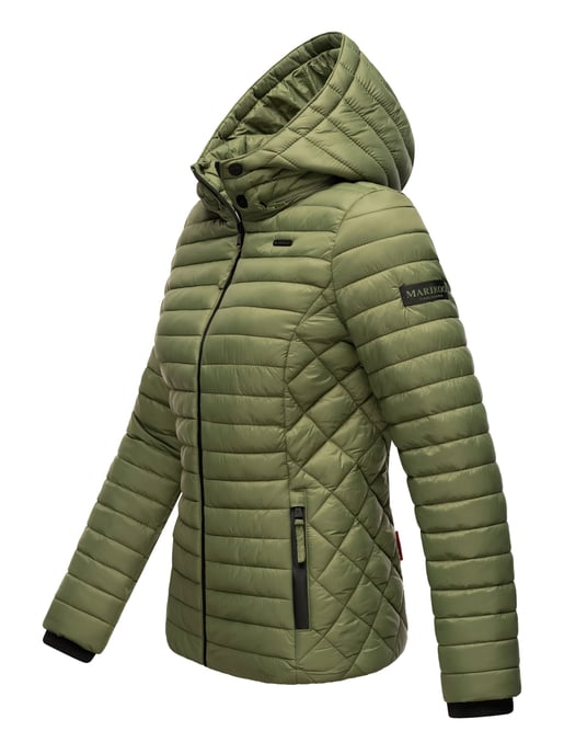 Chaqueta acolchada Marikoo Samtpfote para mujer con capucha desmontable y puños de canalé - Image 3