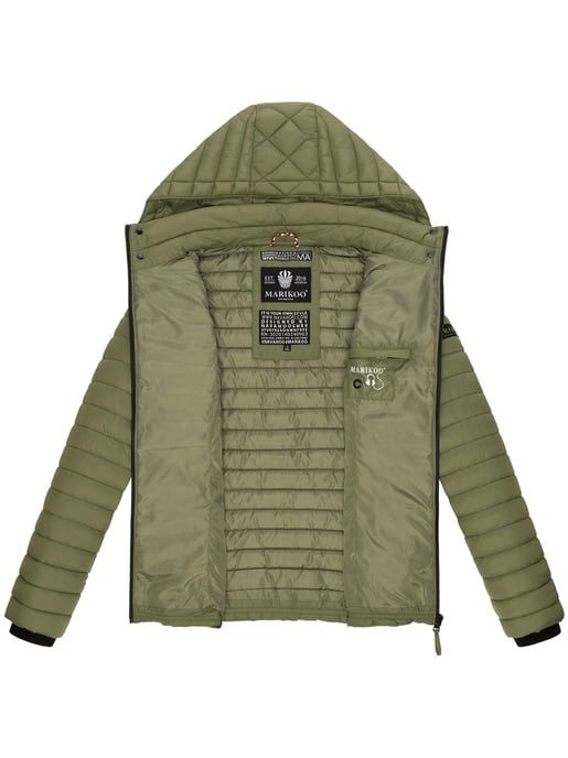 Chaqueta acolchada Marikoo Samtpfote para mujer con capucha desmontable y puños de canalé - Image 6