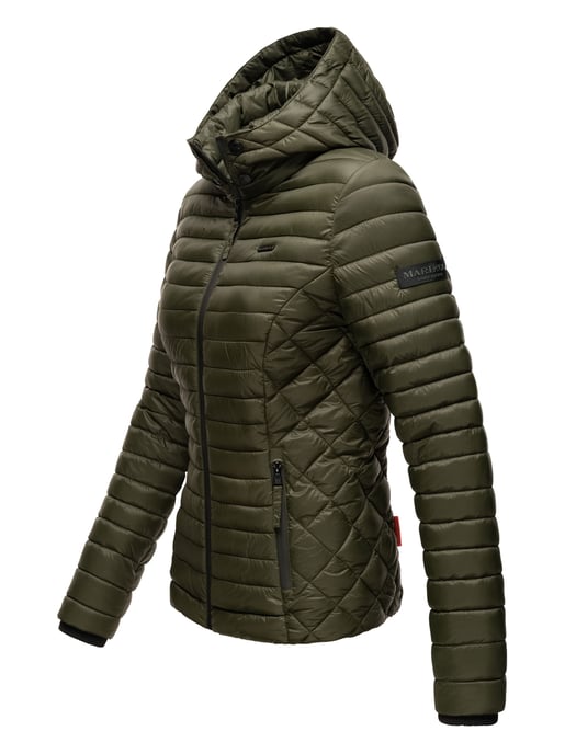 Chaqueta acolchada Marikoo Samtpfote para mujer con capucha desmontable y puños de canalé - Image 3