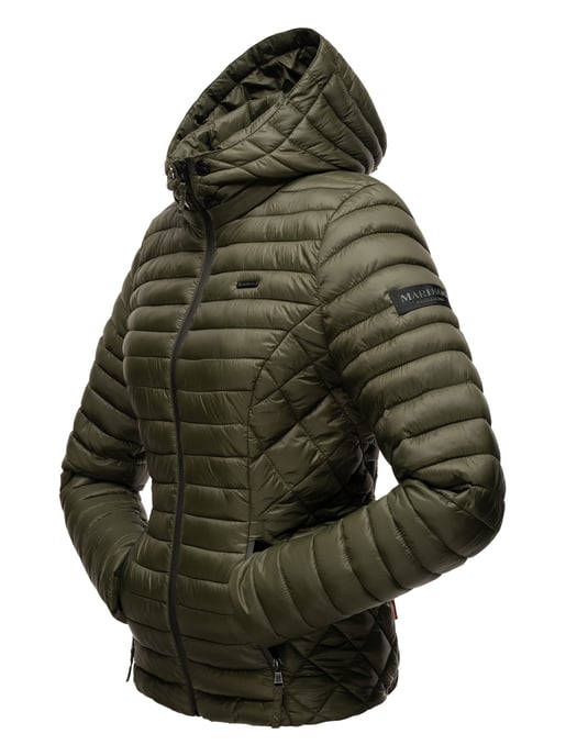 Chaqueta acolchada Marikoo Samtpfote para mujer con capucha desmontable y puños de canalé - Image 4