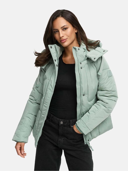 Chaqueta acolchada de mujer Navahoo Zauberlicht con forro polar y capucha - Image 6