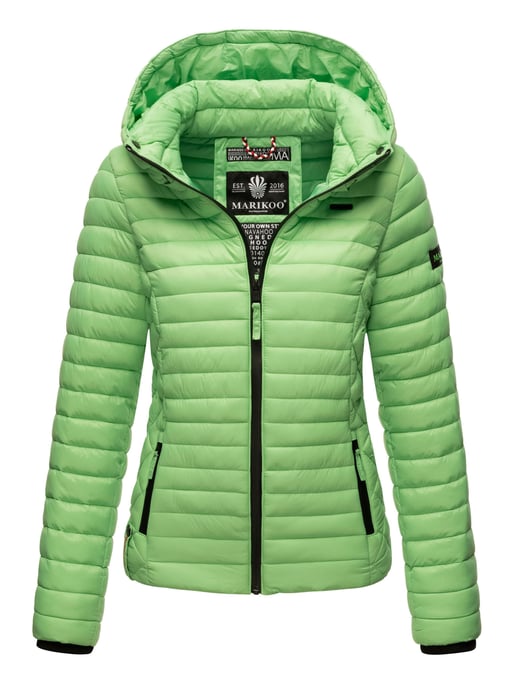 Chaqueta acolchada Marikoo Samtpfote para mujer con capucha desmontable y puños de canalé - Image 1