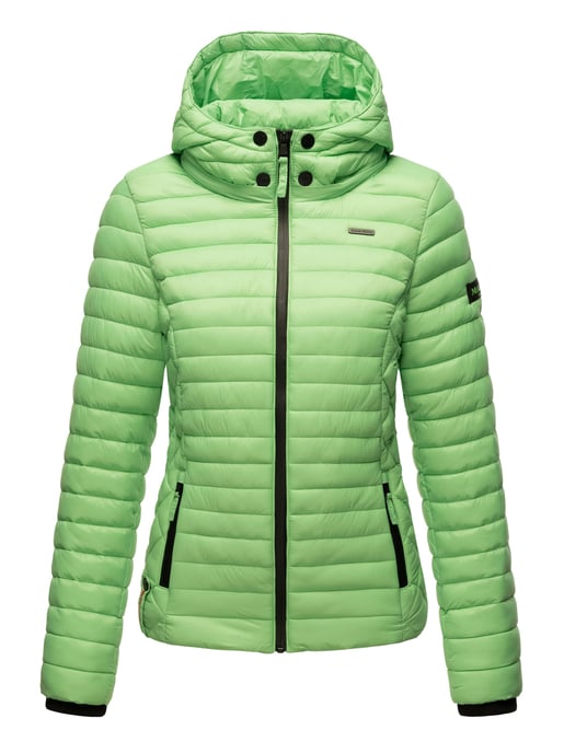 Chaqueta acolchada Marikoo Samtpfote para mujer con capucha desmontable y puños de canalé - Image 2
