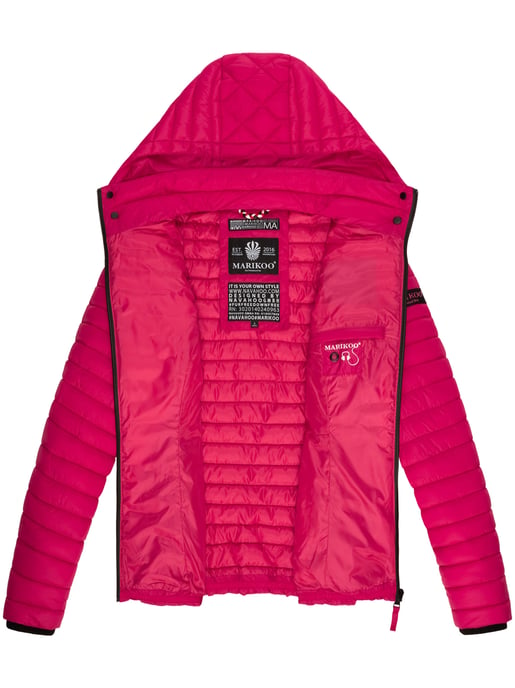 Chaqueta acolchada Marikoo Samtpfote para mujer con capucha desmontable y puños de canalé - Image 6