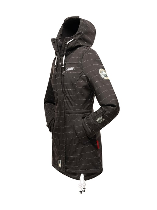 Chaqueta acolchada larga Marikoo Abendsternchen para mujer con capucha desmontable - Image 4