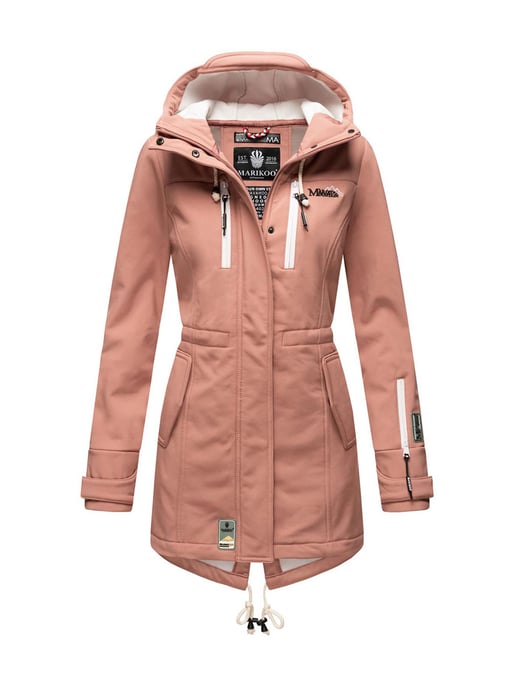 Chaqueta acolchada larga Marikoo Abendsternchen para mujer con capucha desmontable - Image 1