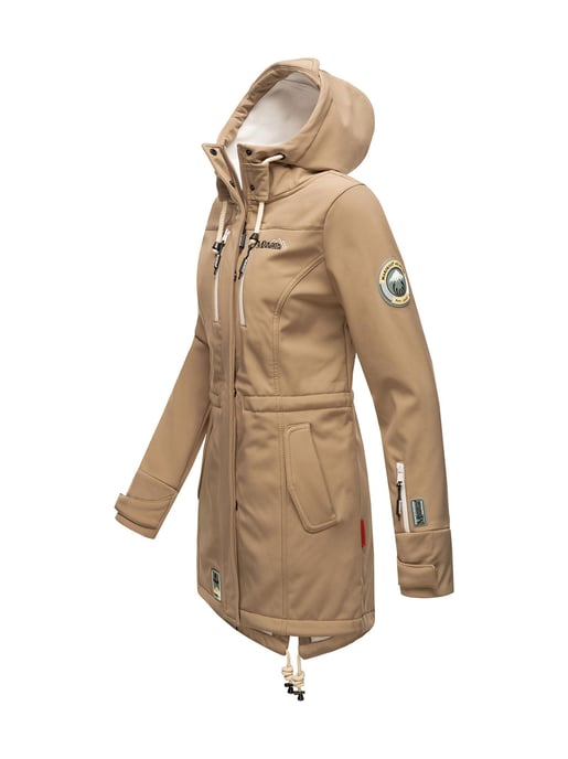 Chaqueta acolchada larga Marikoo Abendsternchen para mujer con capucha desmontable - Image 3