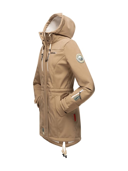 Chaqueta acolchada larga Marikoo Abendsternchen para mujer con capucha desmontable - Image 4