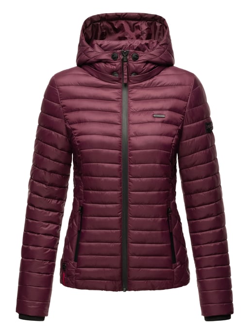 Chaqueta acolchada Marikoo Samtpfote para mujer con capucha desmontable y puños de canalé - Image 2