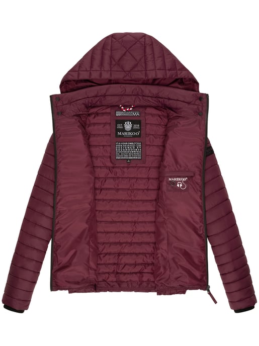 Chaqueta acolchada Marikoo Samtpfote para mujer con capucha desmontable y puños de canalé - Image 6
