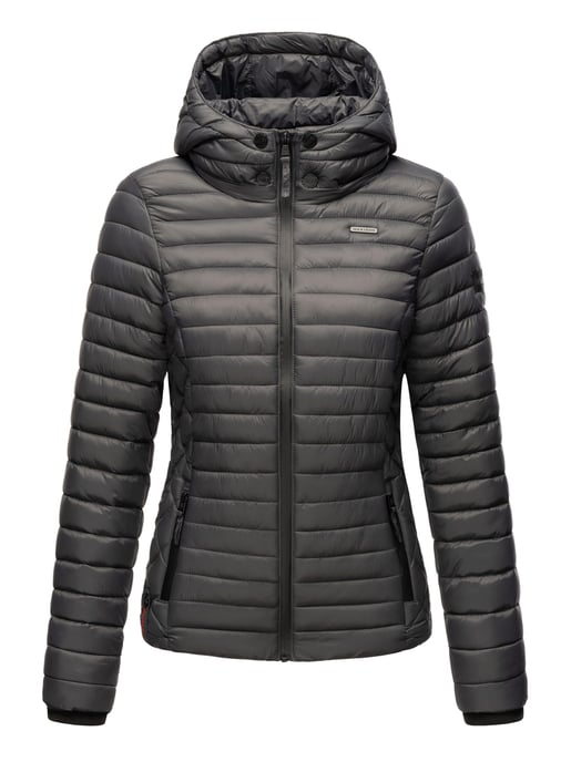 Chaqueta acolchada Marikoo Samtpfote para mujer con capucha desmontable y puños de canalé - Image 2