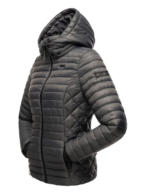 Chaqueta acolchada Marikoo Samtpfote para mujer con capucha desmontable y puños de canalé - Image 4