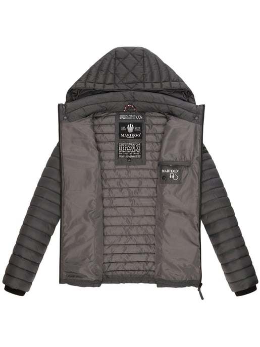 Chaqueta acolchada Marikoo Samtpfote para mujer con capucha desmontable y puños de canalé - Image 6