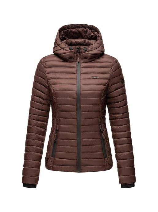 Chaqueta acolchada Marikoo Samtpfote para mujer con capucha desmontable y puños de canalé - Image 2