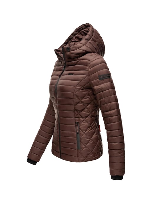 Chaqueta acolchada Marikoo Samtpfote para mujer con capucha desmontable y puños de canalé - Image 3