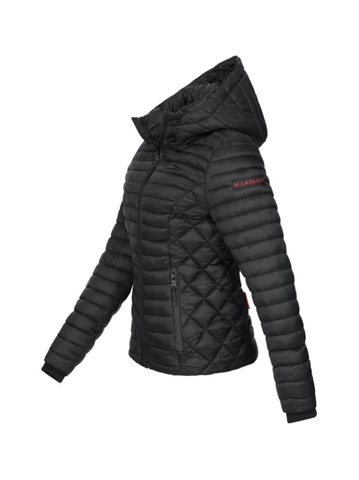 Chaqueta acolchada Marikoo Samtpfote para mujer con capucha desmontable y puños de canalé - Image 3