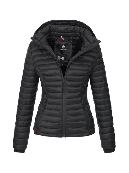 Chaqueta acolchada Marikoo Samtpfote para mujer con capucha desmontable y puños de canalé - Image 1