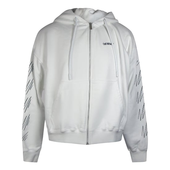 Sudadera Con Capucha Y Cremallera Off-white Stitch Diags Para Patinar En Blanco - Image 1