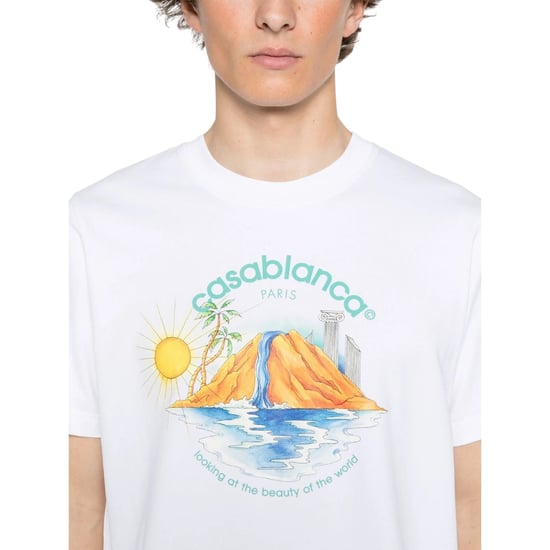 Camiseta Blanca Estampada Casablanca Oasis - Image 4