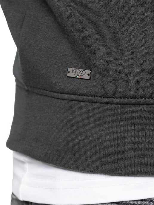 Enzo Milano | Sudadera de Hombre con Media Cremallera - Image 3