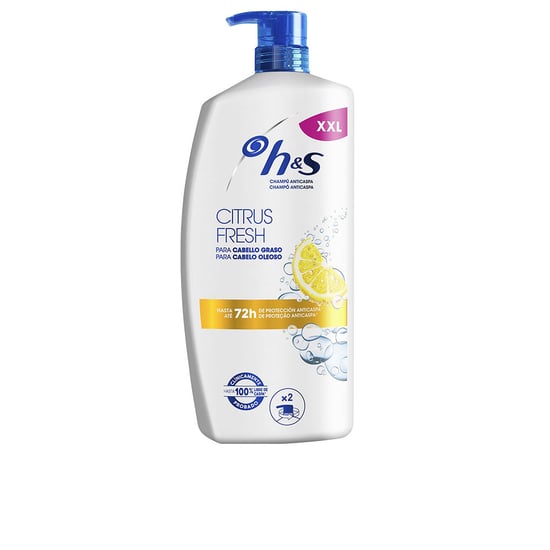 H&s Citrus Fresh Champú Anticaspa Cabellos Grasos Dosificador 1000 ml - Image 1