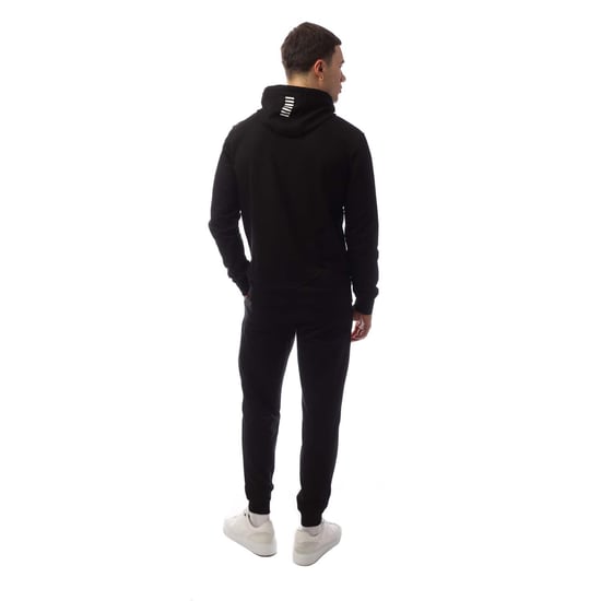 Sudadera con cremallera completa de identidad esencial EA7 de Emporio Armani para hombre en negro - Image 2