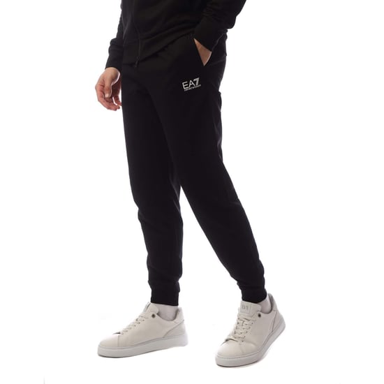 Sudadera con cremallera completa de identidad esencial EA7 de Emporio Armani para hombre en negro - Image 4