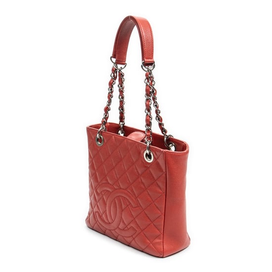 Chanel Petite Shopping Tote  en Rojo Piel de becerro - Image 2
