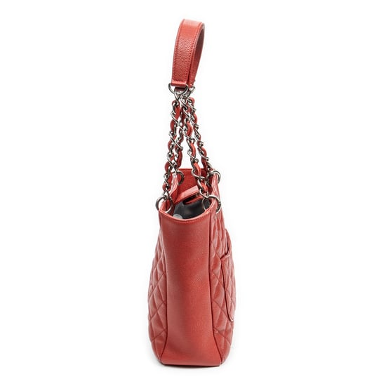 Chanel Petite Shopping Tote  en Rojo Piel de becerro - Image 3